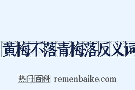 黄梅不落青梅落反义词是什么意思的图片